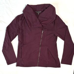 Banana Republic Plum Asymmetrical Zip Jacket Size M